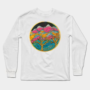 Abstract Mountain View Long Sleeve T-Shirt